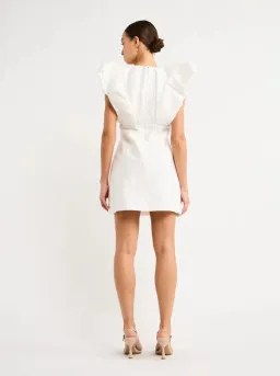 Acler Denare Mini Dress Ivory Size 6 for rent on The Volte - image 3