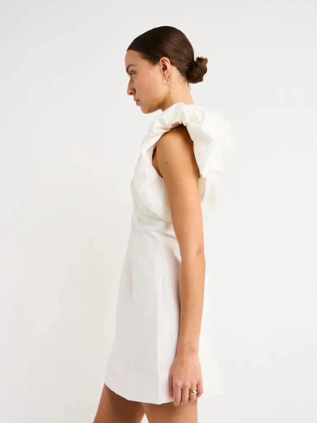 Acler Denare Mini Dress Ivory Size 6 - Image 4