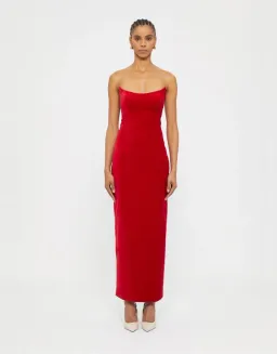 Ginger & Smart Soloist Strapless Gown Red Size 6 for rent on The Volte - image 1