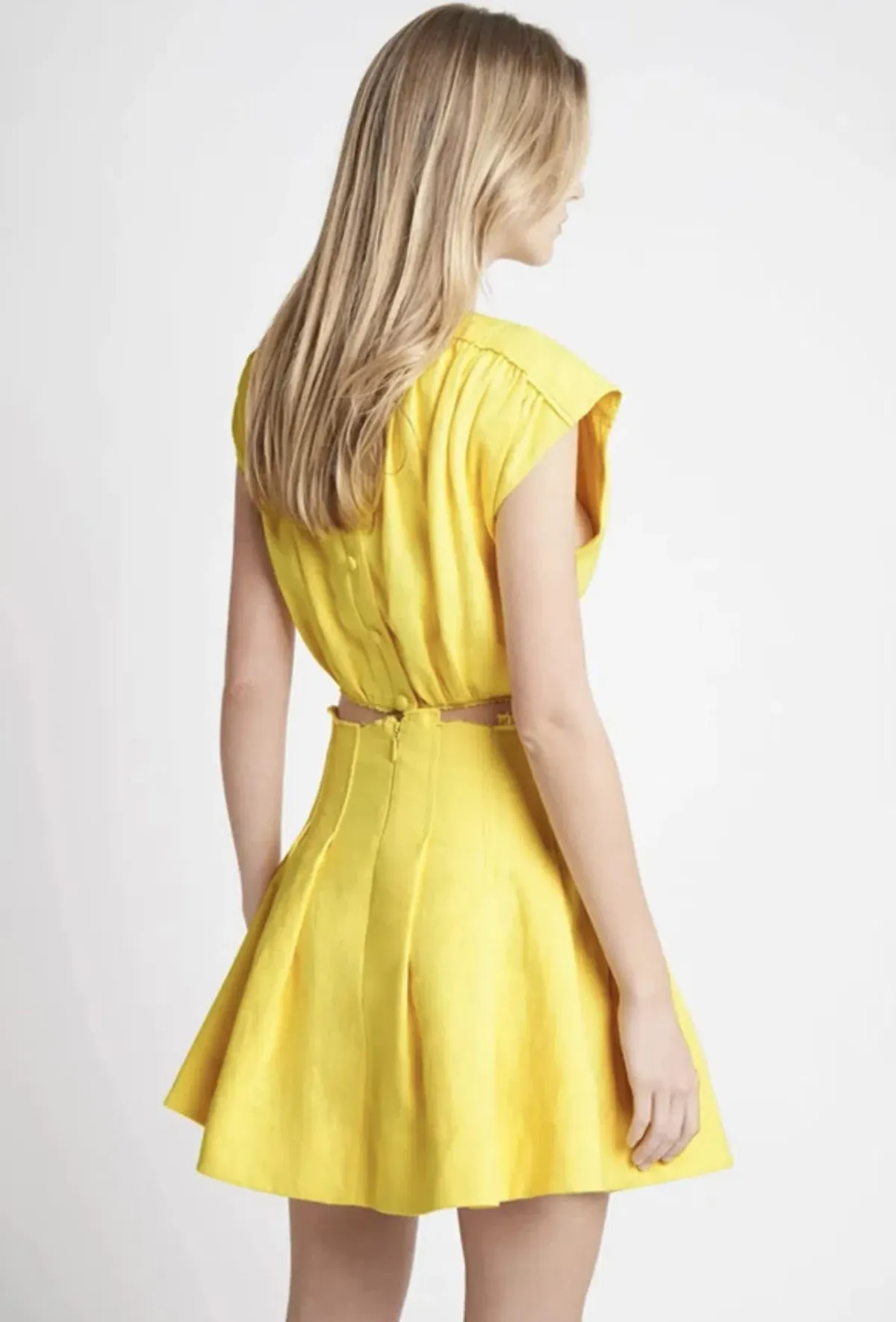 Aje Byblos Crop Skirt & Top Set Yellow Size 6-8 - Image 2