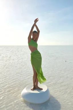 Baobab Zadeh Dress Jade Size M / Au 8 for rent on The Volte - image 2