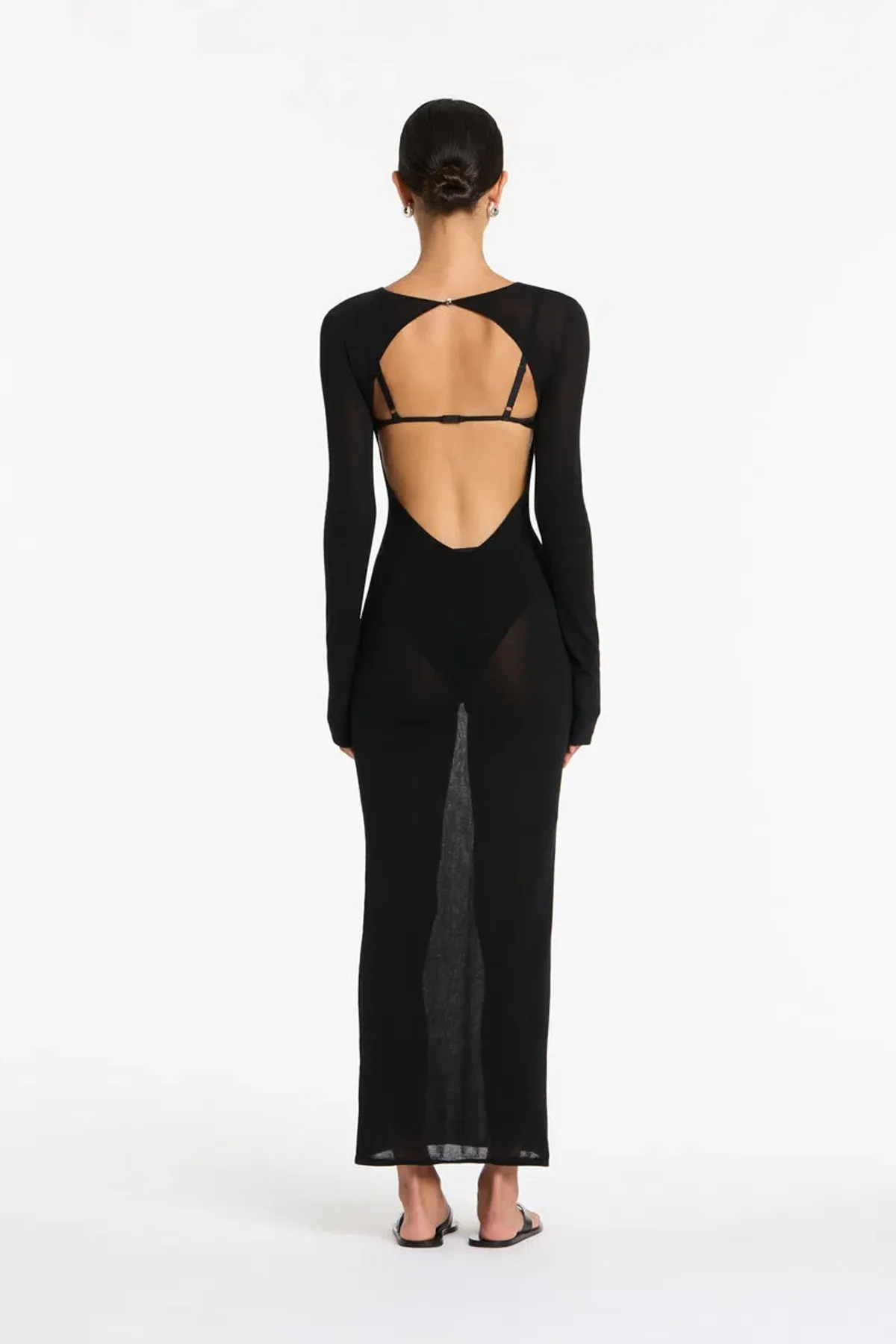 Sir The Label Eva Knit Midi Dress Black Size 6 - Image 4