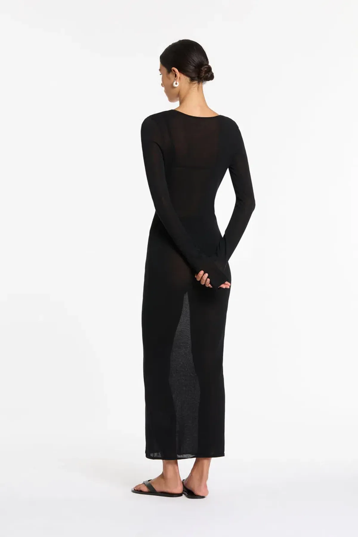 Sir The Label Eva Knit Midi Dress Black Size 6 - Image 5