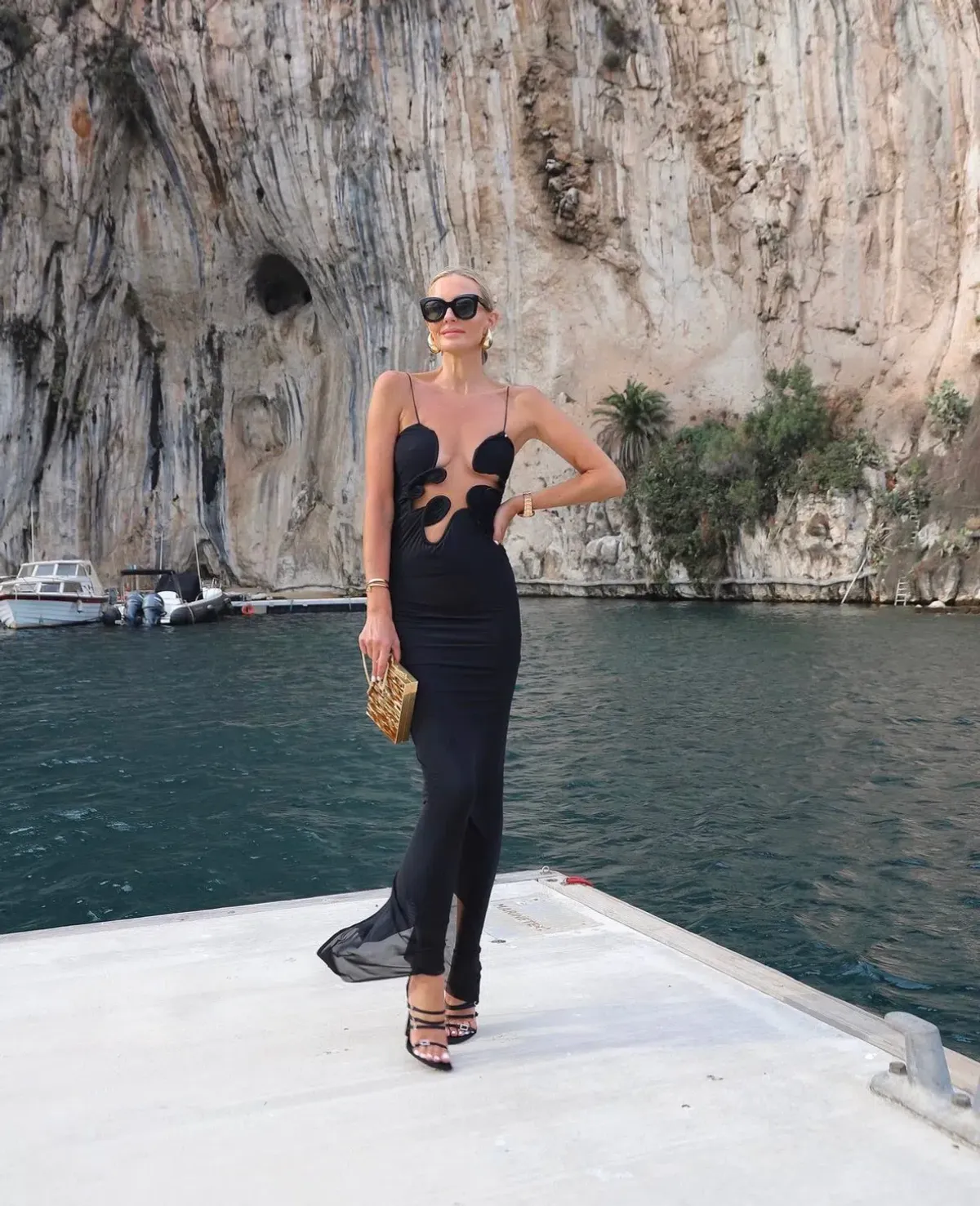 Christopher Esber Moleer Venus Dress Black Size 8 - Image 2