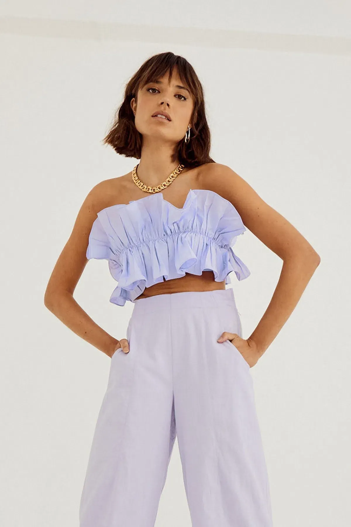 Sovere Studio Rapture Bodice and Pant Set Pale Peri Set Size 10  - Image 2