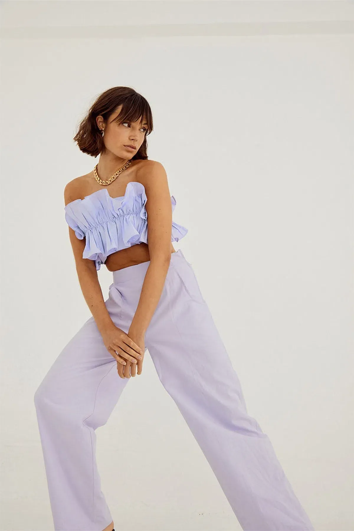 Sovere Studio Rapture Bodice and Pant Set Pale Peri Set Size 10  - Image 1