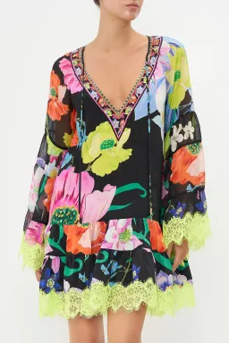 A-Line Gathered Panel Dress Away With The Fairies Size 16 for rent on The Volte - image 4