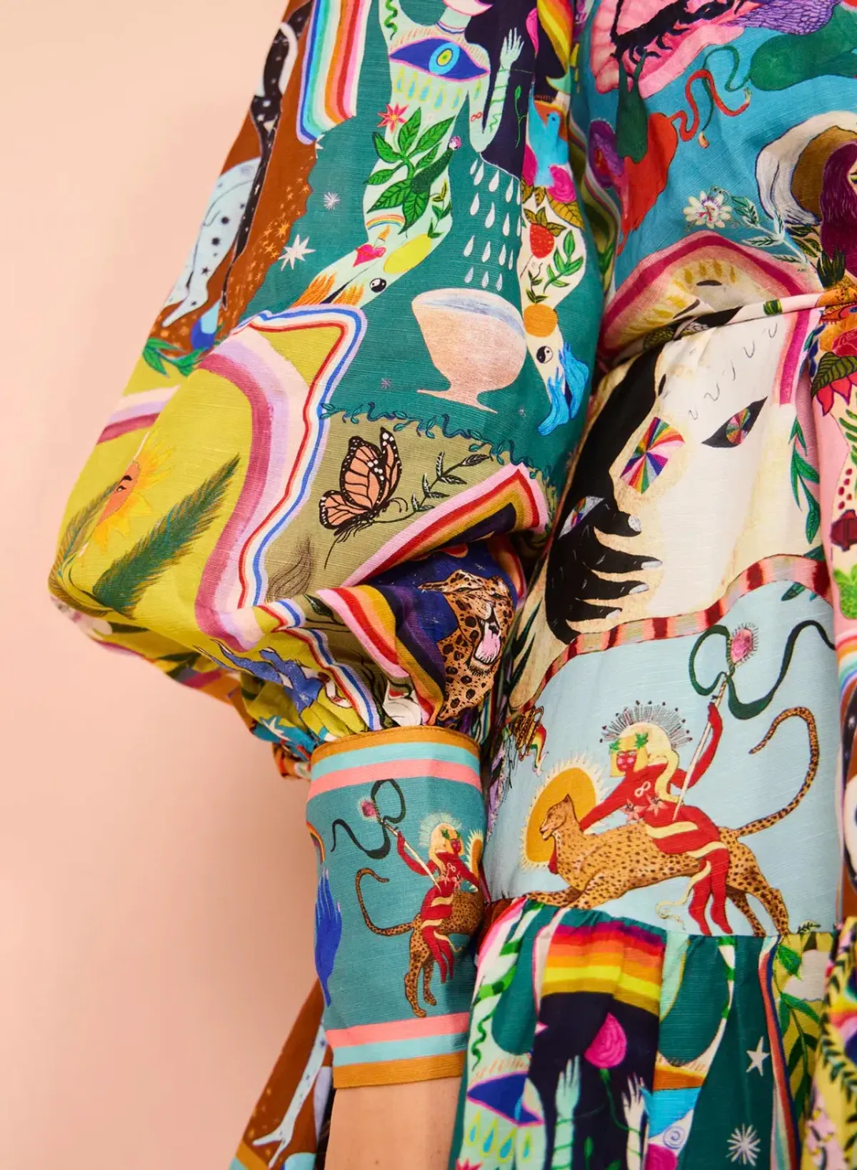 Alemais Evergreen Mini Dress Multi Size 12 - Image 8