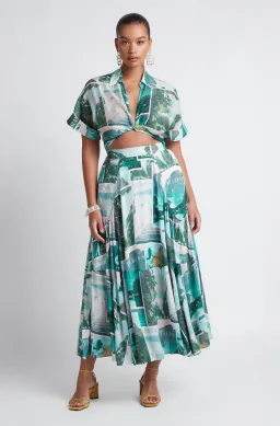Sheike Island Life Shirt and Skirt Set Print Size 6 for rent on The Volte - image 1