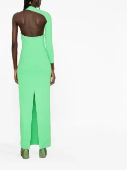 Solace London Saren One Shoulder Stretch Crepe Gown Green Size 10 for rent on The Volte - image 2