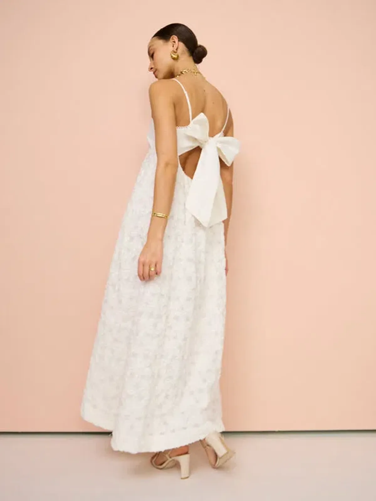 Alemais Iggy Embroidered Midi Dress White Size 10 - Image 3