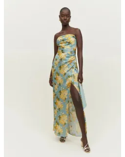 Reformation Barrow Silk Maxi Dress Floral Size AU 10 for rent on The Volte - image 1