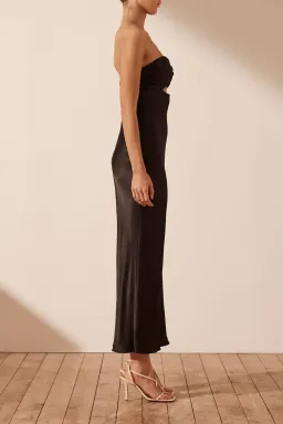 Shona Joy Camille Strapless Cutout Midi Dress Black Size 8 for rent on The Volte - image 3