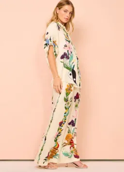 Alemais Meagan Silk Pant and Shirt Set Multi Print Size 14 for rent on The Volte - image 4