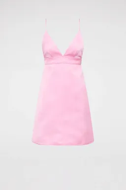 Scanlan Theodore Satin Shoestring Dress Pink Size 10 for rent on The Volte - image 3