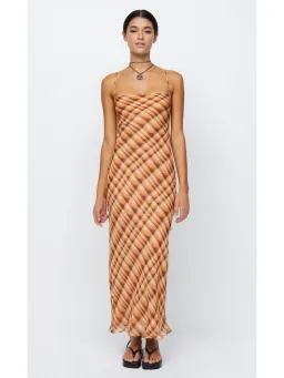 Bec & Bridge Soleil Slip Maxi Dress Golden Hour Check Size AU 8  for rent on The Volte - image 2