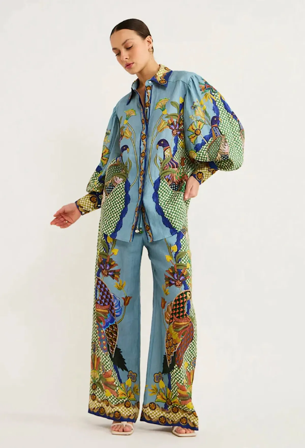 Alemais Gilly Shirt and Pants Set Print Size 10 - Image 1