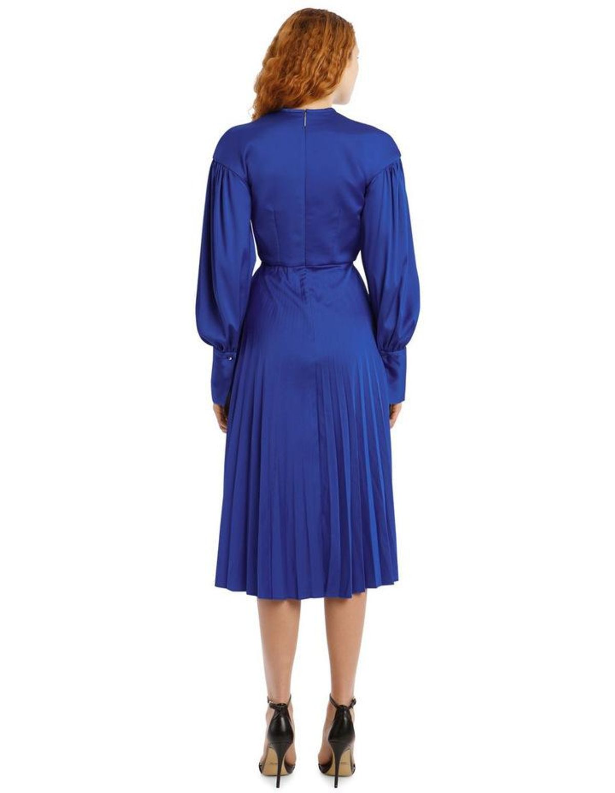 Nicola Finnetti  Evelyn Midi Blue Dress Size 8 - Image 4