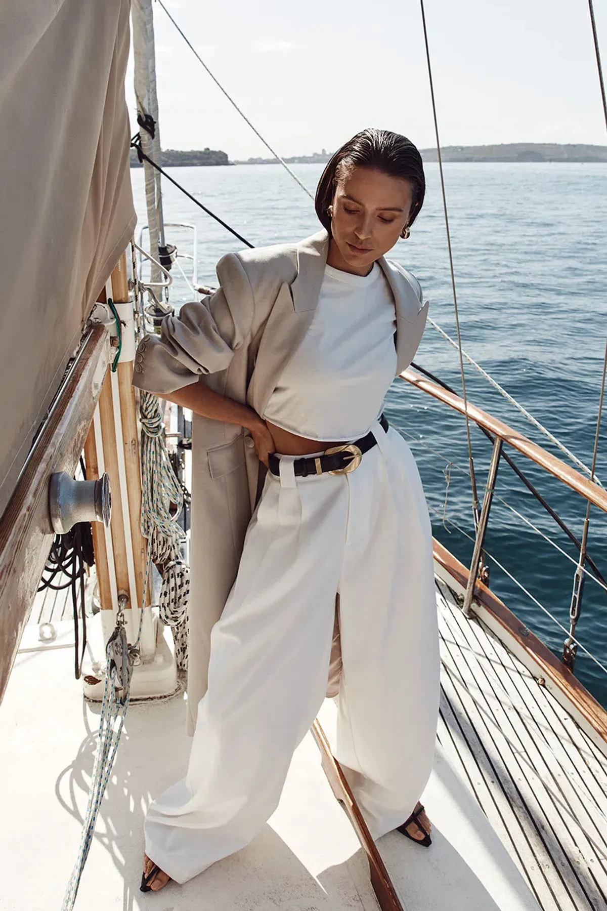 Dissh Harley Boyfriend Two-Piece Suit White Size 8 - Image 6