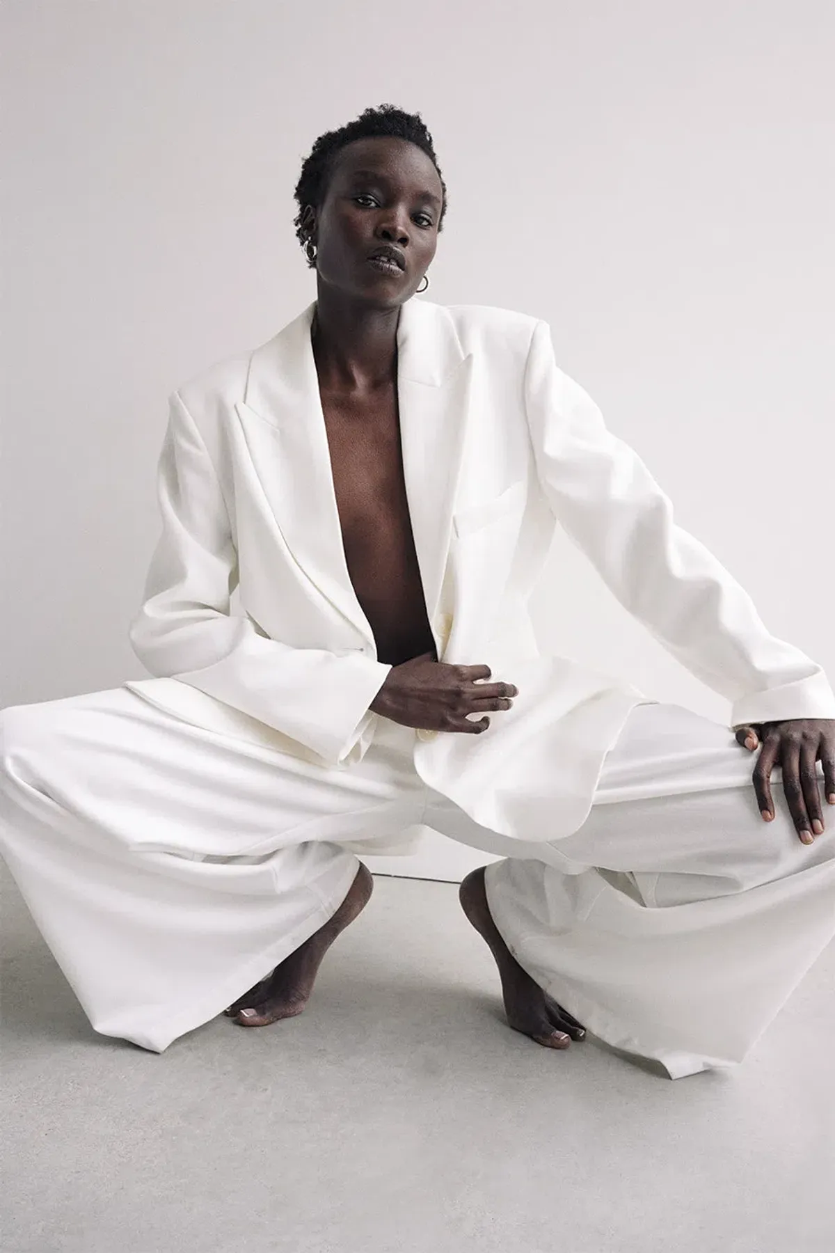 Dissh Harley Boyfriend Two-Piece Suit White Size 8 - Image 3