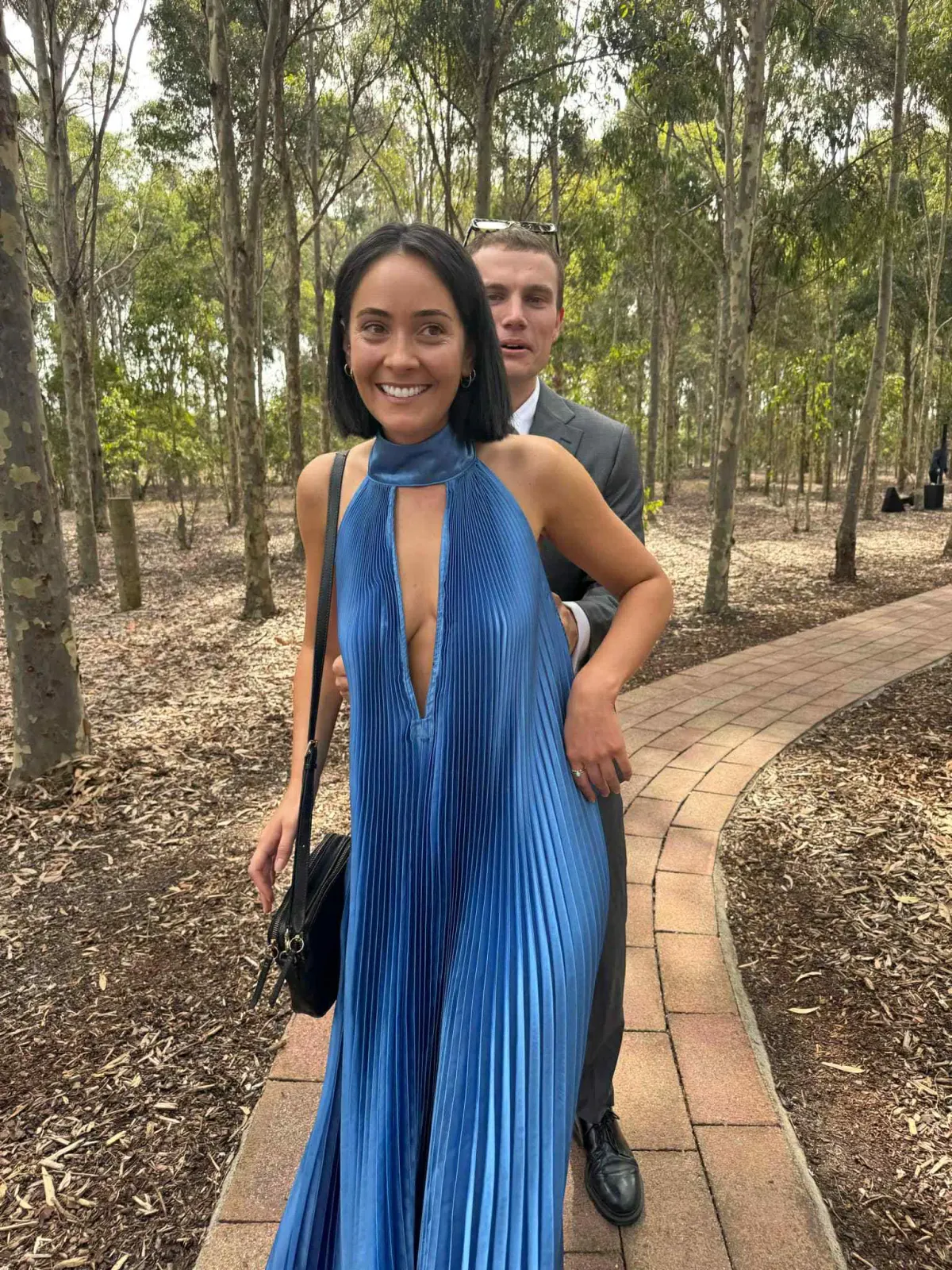 L'idée Opera Gown in Mediterranean Blue Size 8 - Image 5