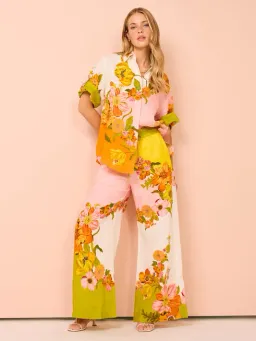 Alemais Silas Shirt and Pants Set Floral Size 6 for rent on The Volte - image 1