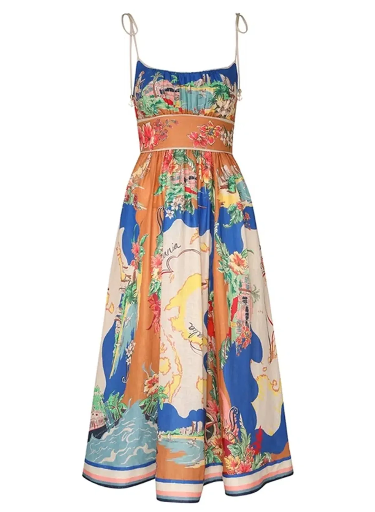 Zimmermann Alight Picnic Midi Dress Print Size 0 / AU 8 - Image 3