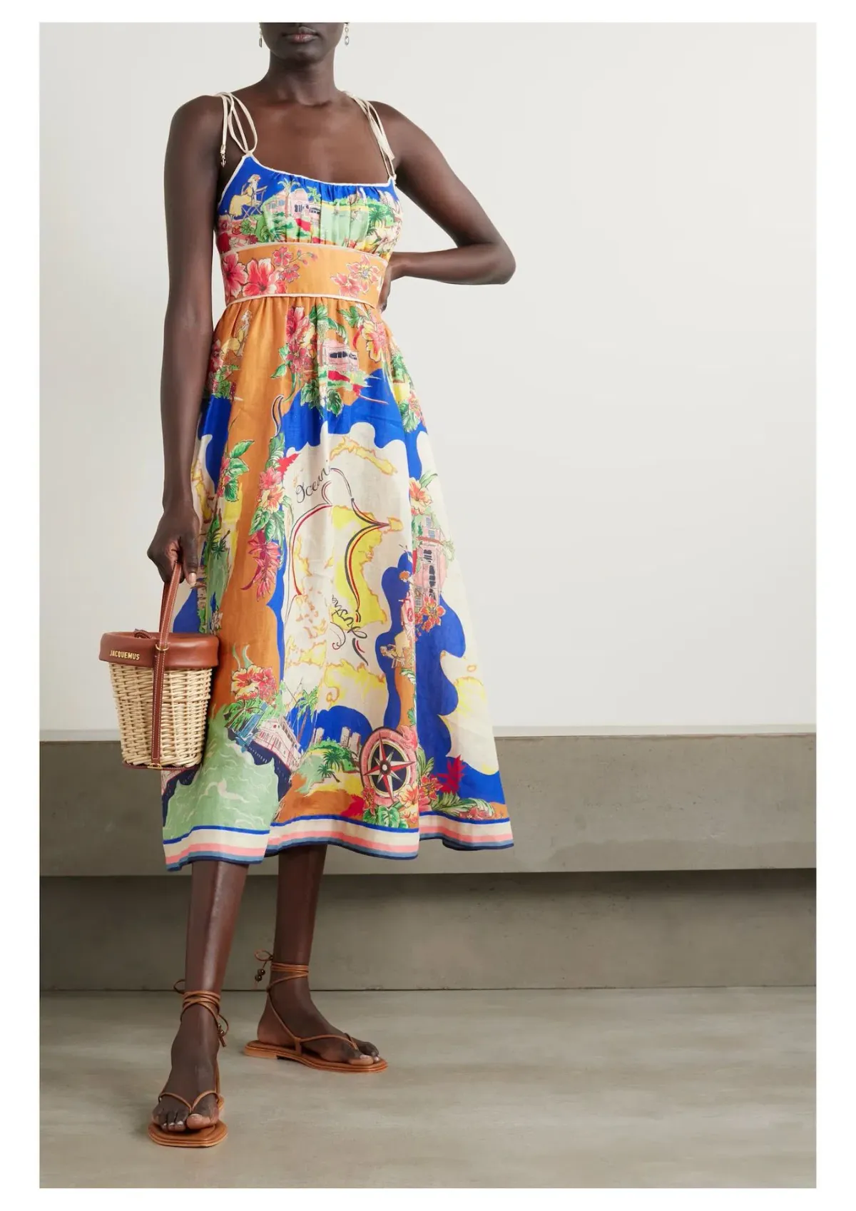 Zimmermann Alight Picnic Midi Dress Print Size 0 / AU 8 - Image 1