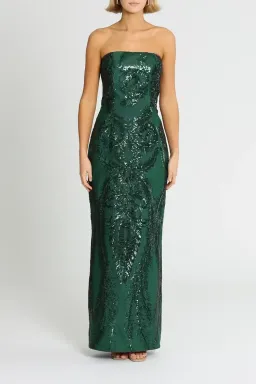 Elle Zeitoune Austin Gown Forest Green Size 12 for rent on The Volte - image 4