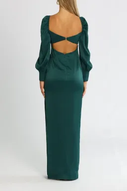 Elle Zeitoune Sweetheart Maxi Dress in Forest Green Size 8 for rent on The Volte - image 3
