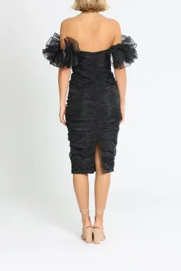 Elle Zeitoune Neveah Midi Dress in Black Size 8 for rent on The Volte - image 3