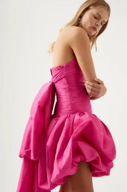Aje Piacere Bubble Hem Mini Dress in Fuchsia - Size 10 for rent on The Volte - image 2