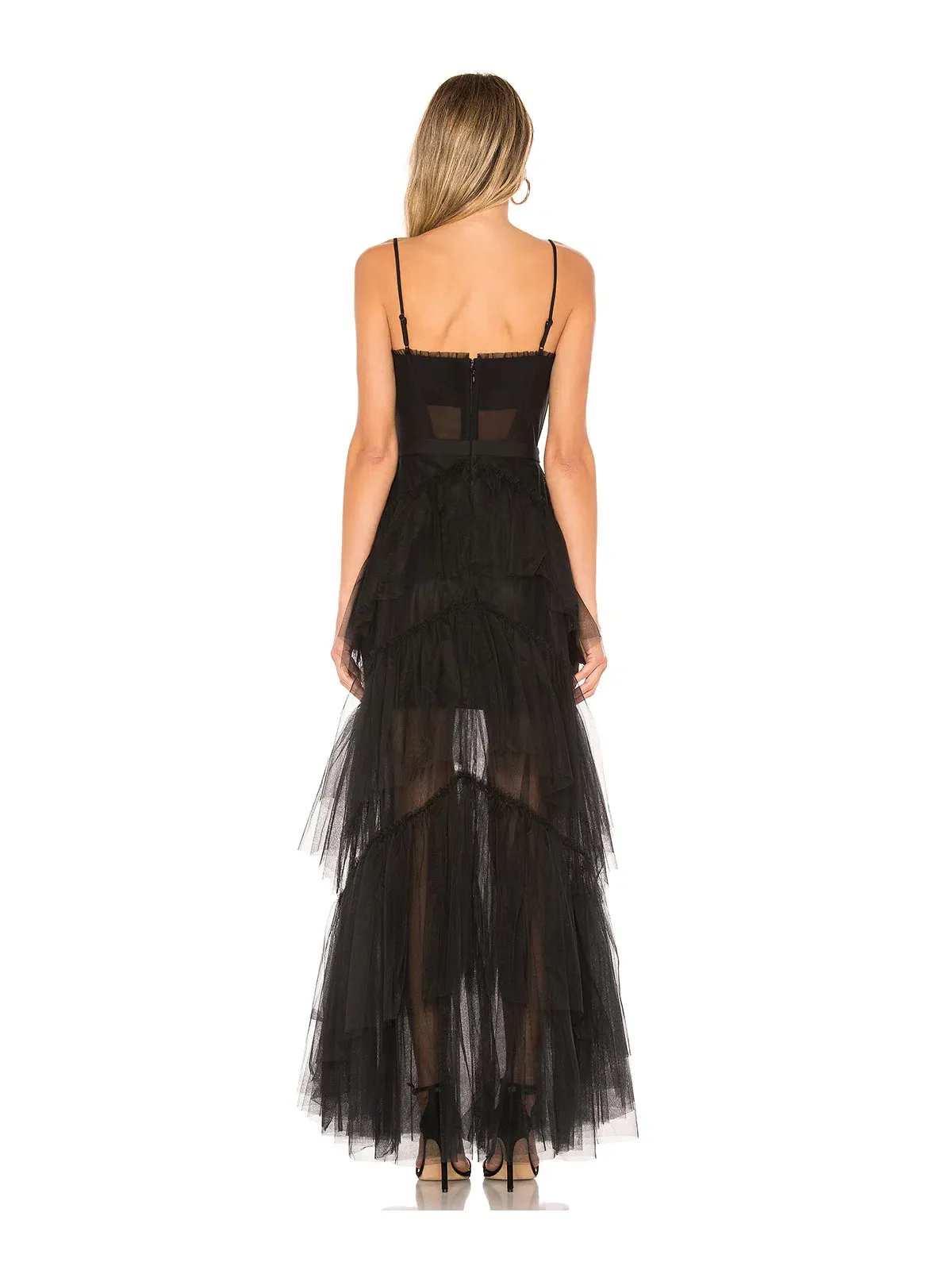 BCBGMAXAZRIA Tulle Gown Black Size 14 - Image 4