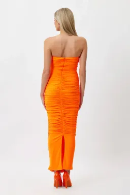Bianca and Bridgett Tara Midi Dress Orange Size 8 for rent on The Volte - image 7