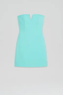 Scanlan Theodore Tailored Bustier Mini Dress and Crop Jacket Set in Turquoise Size 8 for rent on The Volte - image 3