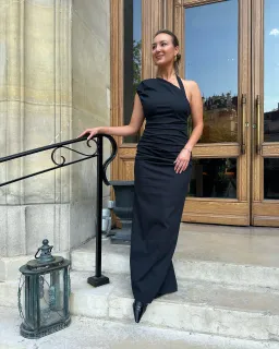 Sir The Label Giacomo Gathered Gown in Black Size 10 for rent on The Volte - image 2