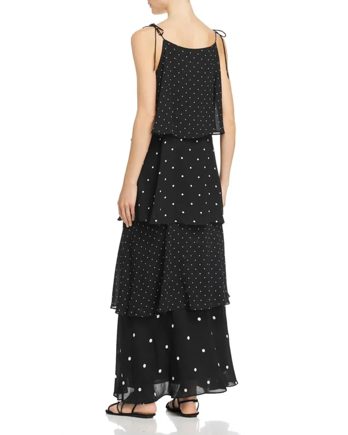 Anine Bing Polka Dot Tiered Dress Black Size 6 - Image 2