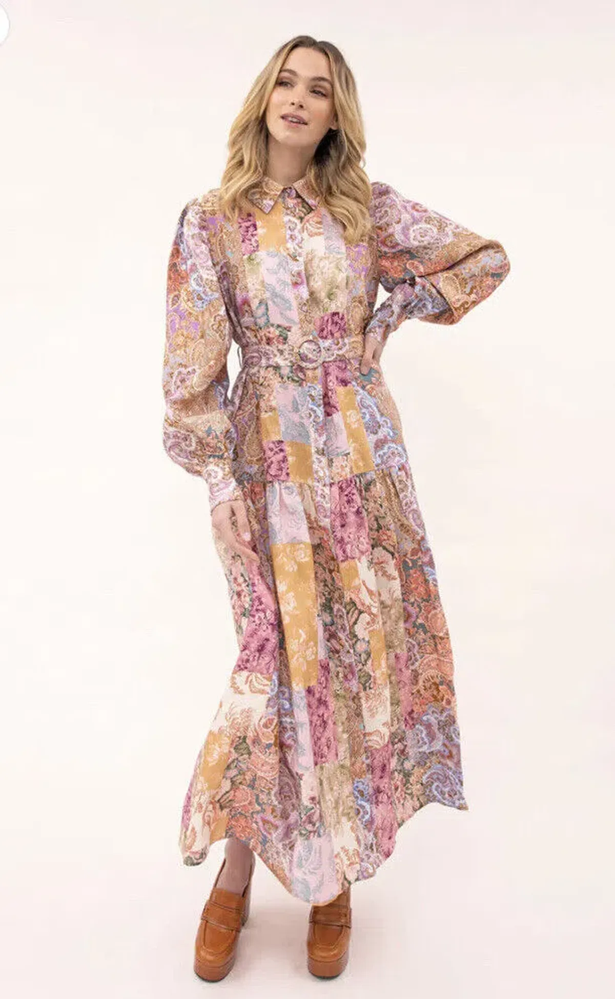 Kachel May Maxi Linen Shirt Dress  - Image 3