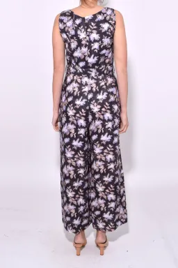 Zimmermann Stranded Jumpsuit Black Lavender Floral Size 0/AU 6 for rent on The Volte - image 4