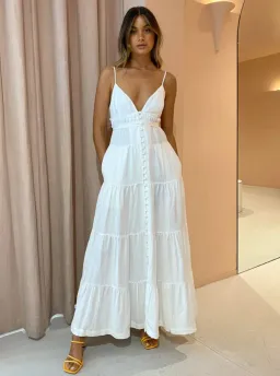 Hansen and Gretel Roberta Dress in Ivory Size S / AU 8 for rent on The Volte - image 1