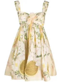 Zimmermann Coaster Strapless Ruched Mini Dress  Blush Garden Size 1/AU 10 for rent on The Volte - image 3