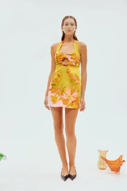 Alemais Sillas Halter Mini Dress Floral Size 8 for rent on The Volte - image 1