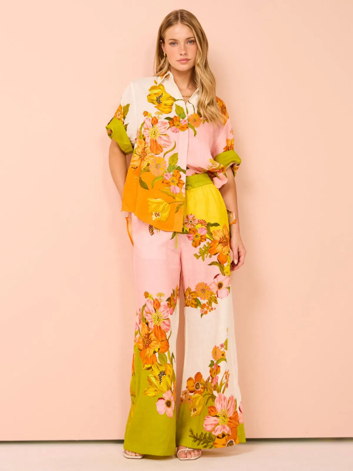 Alemais Silas Shirt and Pant Set Multi/Floral Size AU 8 - Image 1