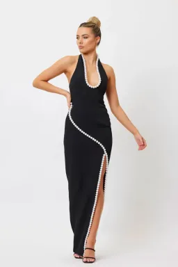 Bianca & Bridgett Laura Pearl Dress Black Size 6 for rent on The Volte - image 1