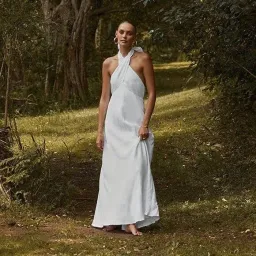 Dissh Alexis Linen Maxi Dress White Size 10 for rent on The Volte - image 1
