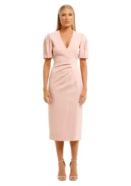 Ginger & Smart Vortex Midi Dress in Blush Pink Size 12 for rent on The Volte - image 1