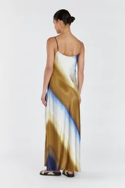 Dissh Denai Ombre Satin Maxi Dress Multi Size 10 for rent on The Volte - image 2