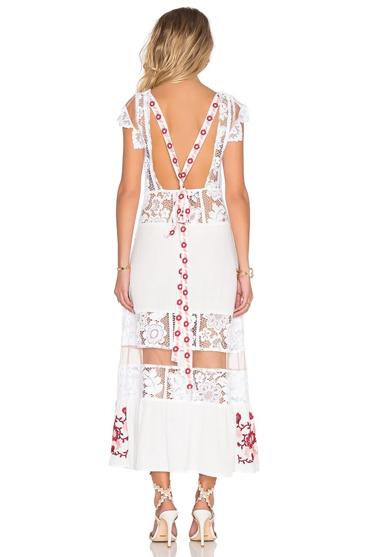 For Love and Lemons Cecelia Maxi Dress White Size 6 - Image 3