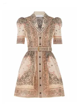 Zimmermann Matchmaker Mini Shirt Dress Multi Size 2 / AU 12 for rent on The Volte - image 2