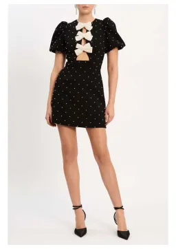 Rebecca Vallance Veronica Mini Dress Black Size 8 for rent on The Volte - image 1